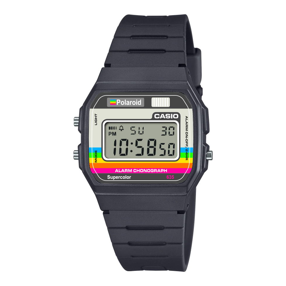Custom Casio F91W "polaroid"